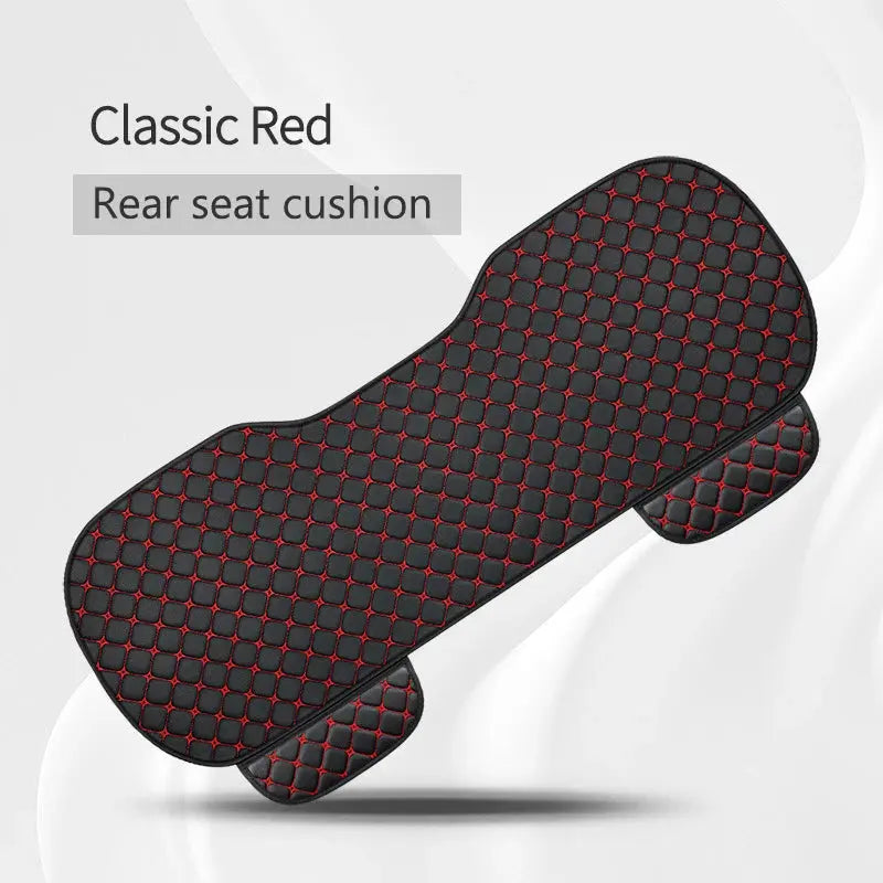 New Universal Car Seat Cover Back Cushion Pu Leather Minimalism Protective Seat Cushion Wear-resistant Car Interior Accessories Car Mobile World