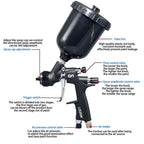 CV1 High Quality Spray Gun Lisson Car Paint Spray Gun 1.3mm Nozzle Paint Gun Water Based Air Spray Gun Airbrush CM World