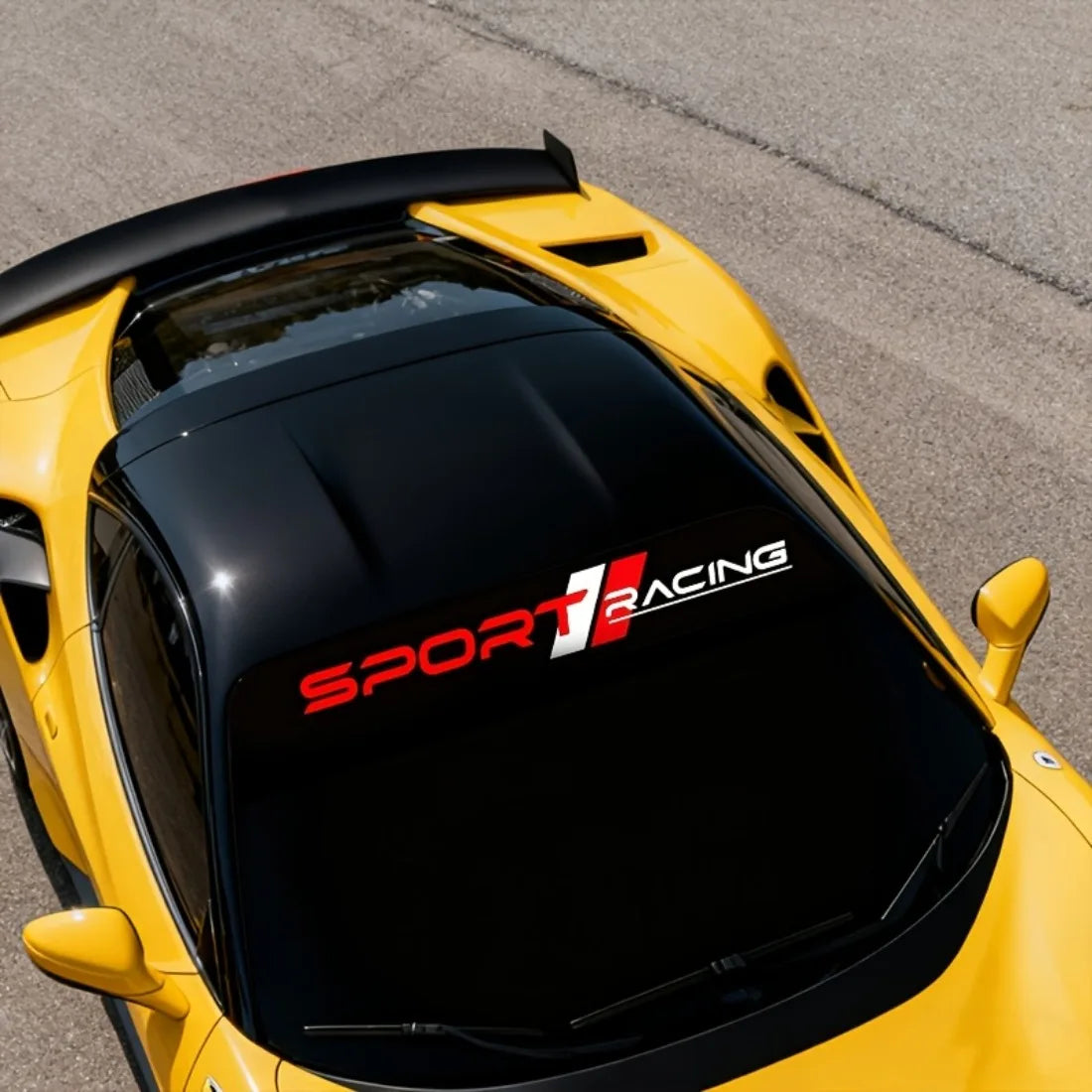 1pc SPORT RACING Car Windshield Decal Waterproof Vinyl Sticker for Car Truck Front Windshield Auto Body Racing Sport Decor