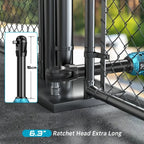 SEESII 21V 6.3'' Extended Electric Ratchet Wrench 3/8'80Nm Cordless Electric Wrench Rechargeable Angle Wrench Car Handheld Toolsfor Makita 18v Battery Pin