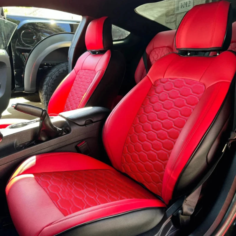 Custom Fit for 2015-2024 Mustang Coupe Car Seat Covers Full Set Durable Quality Material for Ford Mustang Coupe Gt CM World