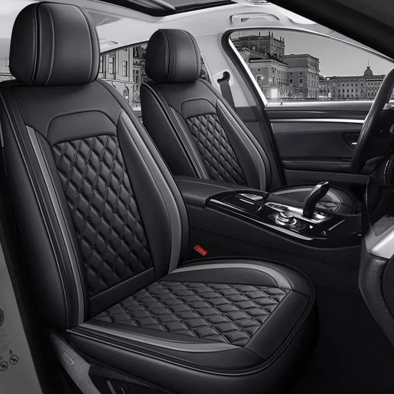Full Coverage Universal Pu Leather Car Seat Covers for HYUNDAI Tucson Santa FE i30 i40 Veloster Creta Elantra Car Accessories CM World