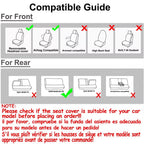 AUTO PLUS Sports Universal Polyester Car Seat Cover Set Fit Most Car Plain Fabric Bicolor Stylish Car Accessories Seat Protector CM World