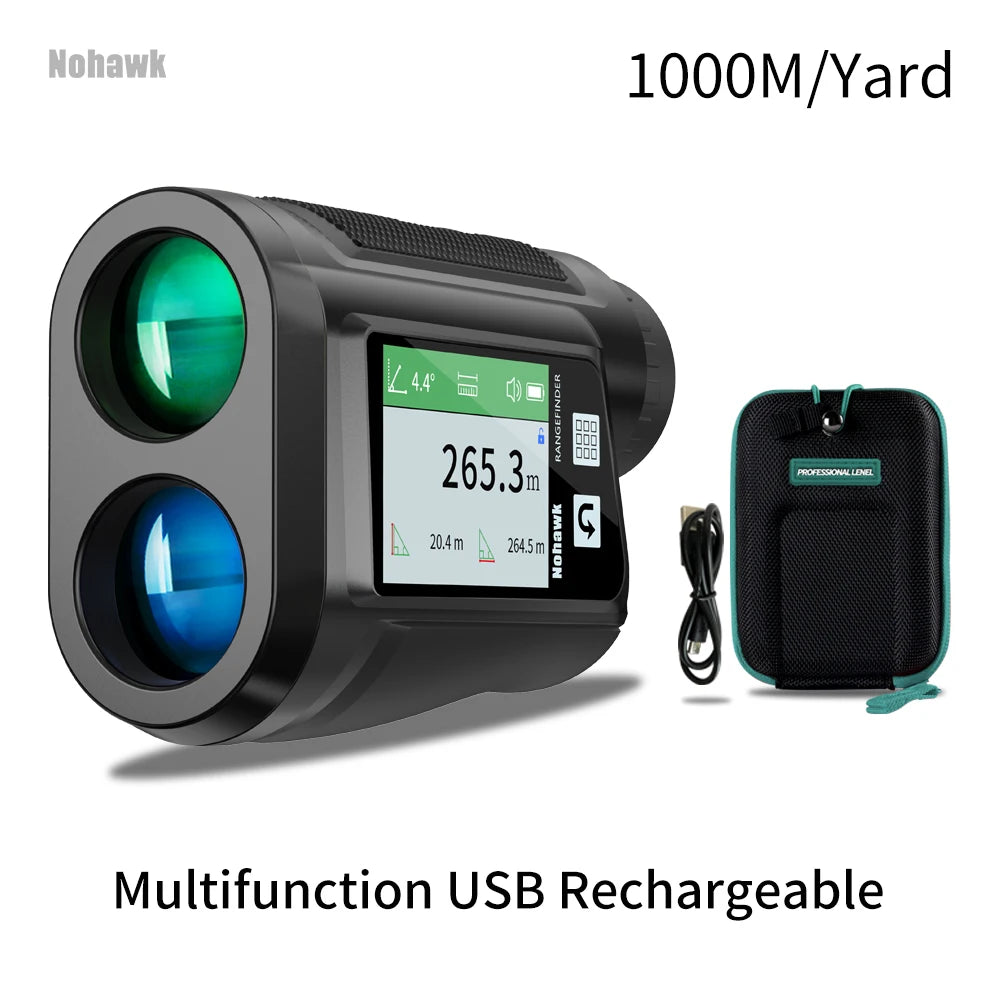 Nohawk 600M 1000Y Golf Laser Rangefinder for Hunting Range Finder With Slope Compensation for Golfer Monoculars Distance Meter CM World