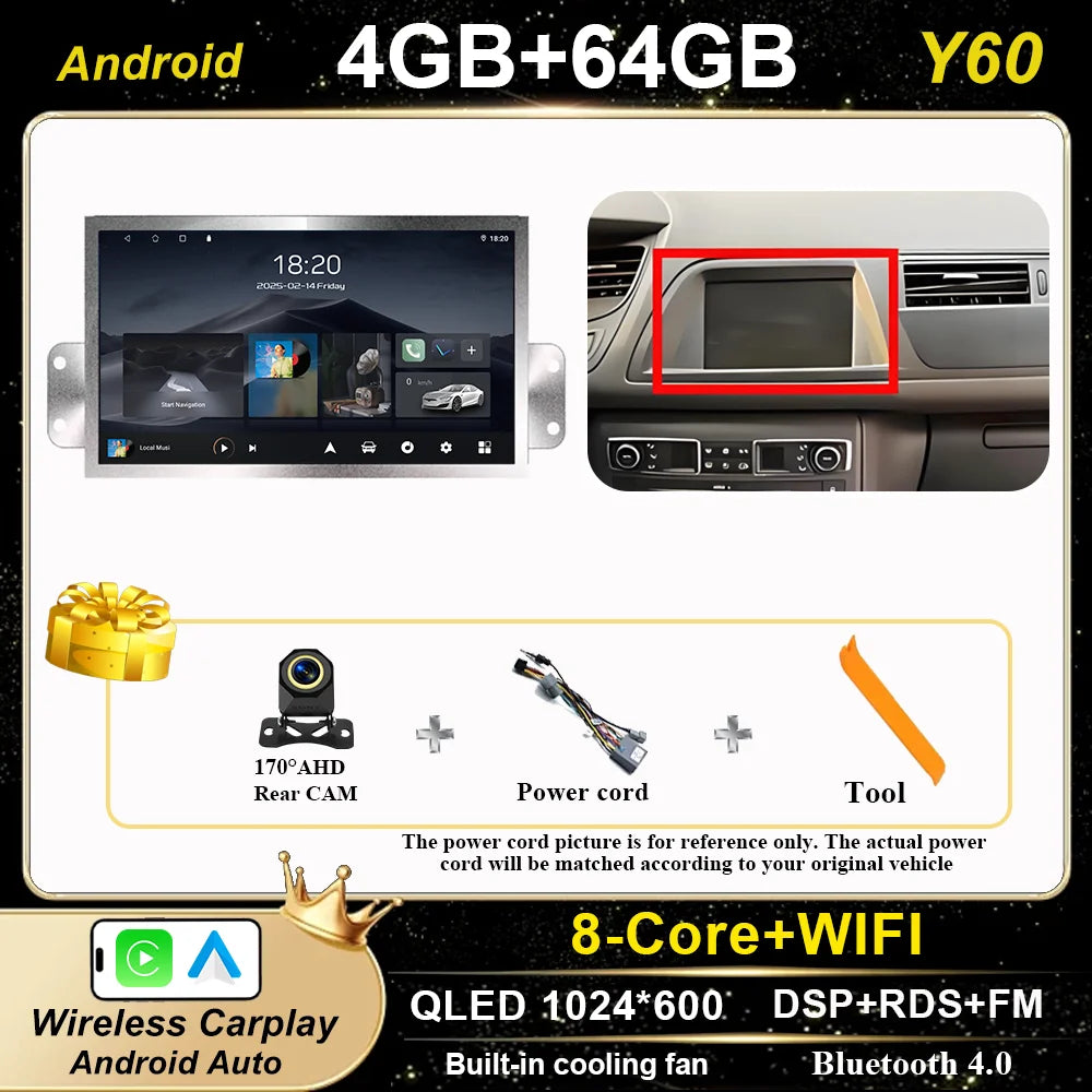 7 Inch For Citroen C5 X7 III Car Multimedia Player GPS Navigation NO 2Din Stereo Radio Wireless Carplay WIFI Car Accessories 4G CM World