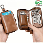 Genuine KeyChain Car Key Unisex Key Bag Multifunction Organizer Wallet Holder Smart Housekeeper Car Small Key Case Keys