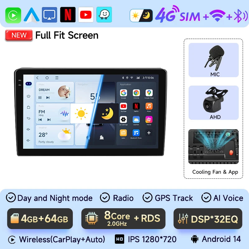 Car Radio 2 Din Stereo For Citroen Berlingo B9 Peugeot Partner 2008-2019 Android Auto Multimedia Player 4G WIFI Carplay GPS Navi CM World