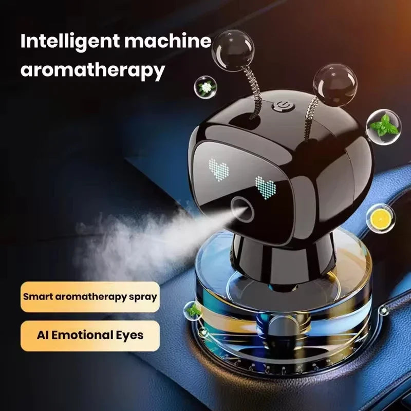 Car Air Freshener AI Rechargeable Car Aroma Diffuser Smart Eyes 4 Levels Of Adjustable Intelligent Car Diffuser Air Freshener CM World