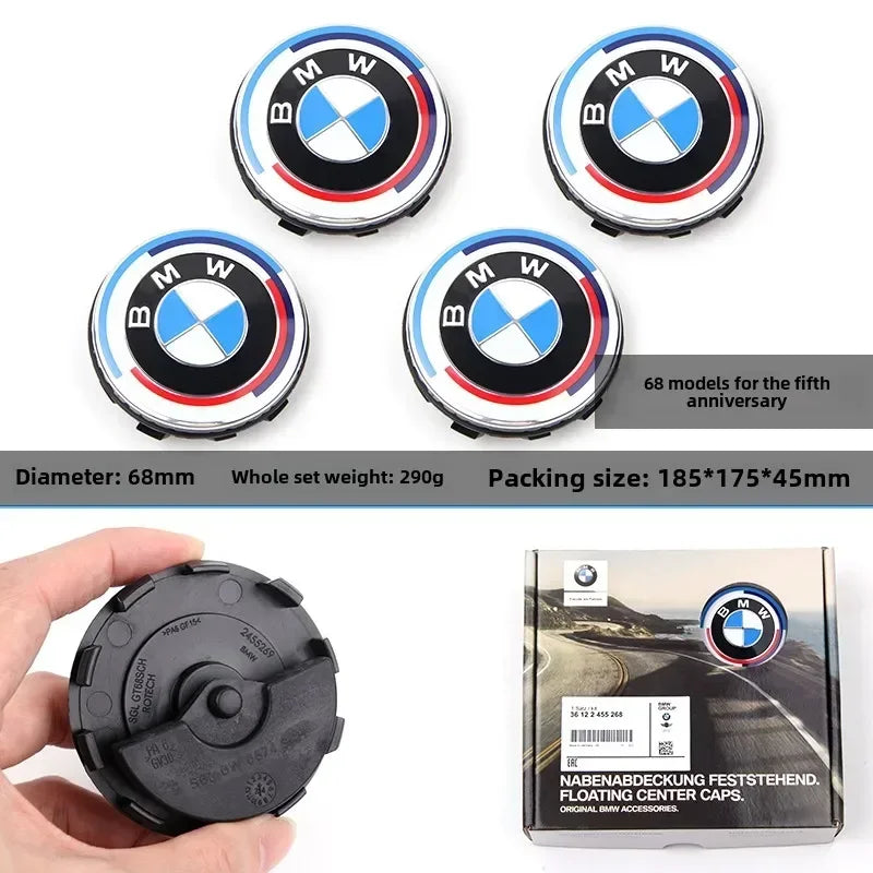 56/68mm BMW hub cover magnetic suspension hub center cover 1 3 5 7 series, 1x3x5x6 m2 m3 m4 m5 m6 automobile tire center logo. CM World