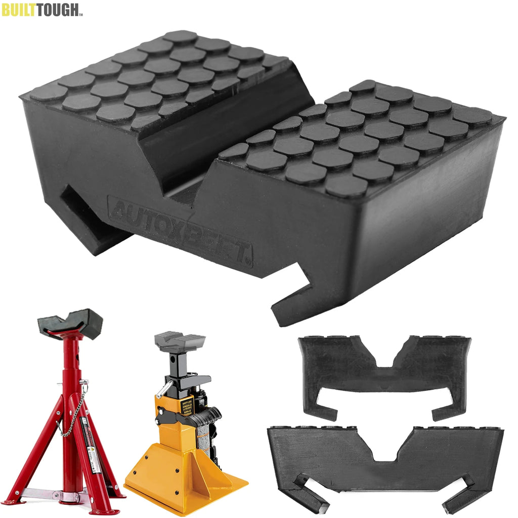 Car Rubber Slotted Jack Stand Pad Pad Bottle Lift Saddle Adapter Repair Tool Frame Stand Rail Pinch Weld Adaptor Rail Protector CM World