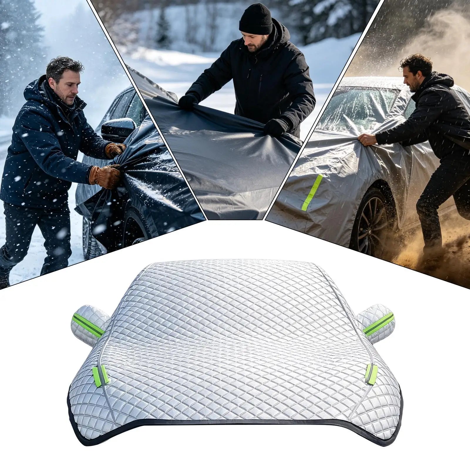Car Covers Hail Protector Half Cover Protective Exterior Awning Sunshield Anti-hail Outdoor Waterproof Universal Windshield Dust Car Mobile World