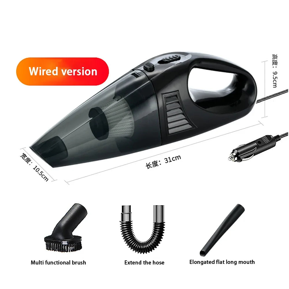 Wireless Car Vacuum Cleaner Portable Handheld - Dual Use for Home and Car Power Cord CM World
