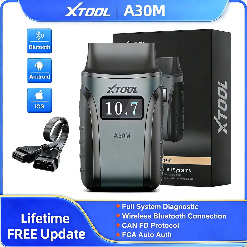 XTOOL Anyscan A30M OBD2 Bluetooth Scanner 26 Reset Functions All System Diagnostic Tool Active Test Lifetime Free Update CAN FD Car Mobile World