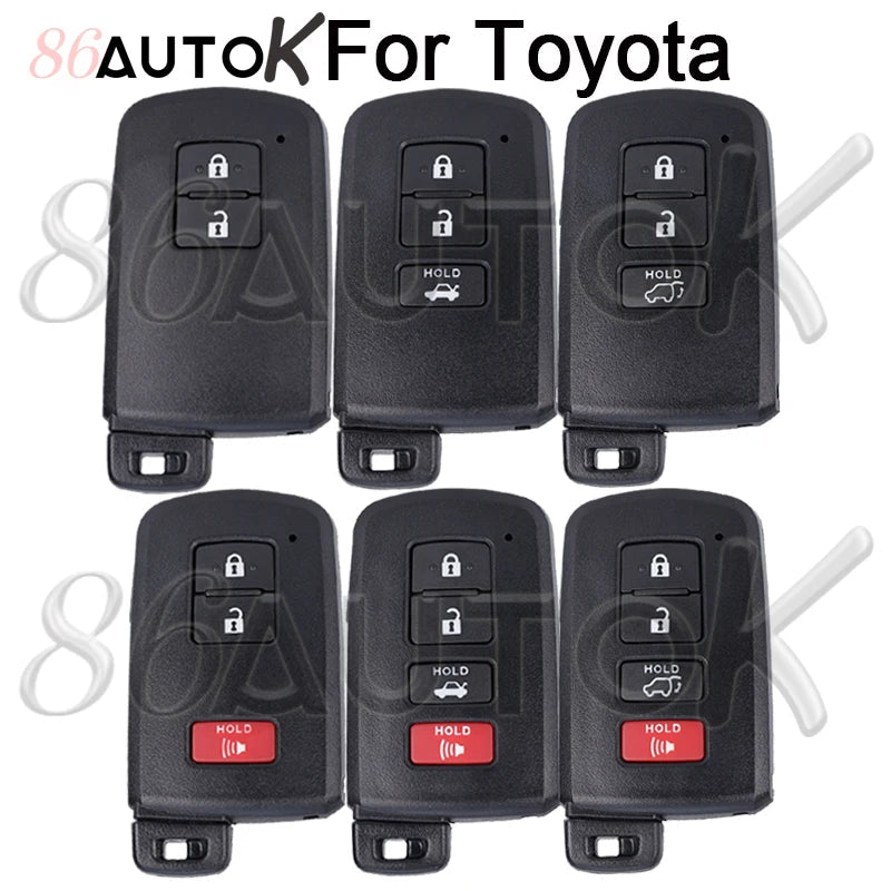 Car Key Shell Smart Key Case for Toyota Avalon Camry RAV4 2012-2015 Key Fob with Insert Key Car Key Case Fob Cover 2/3/4 Buttons CM World