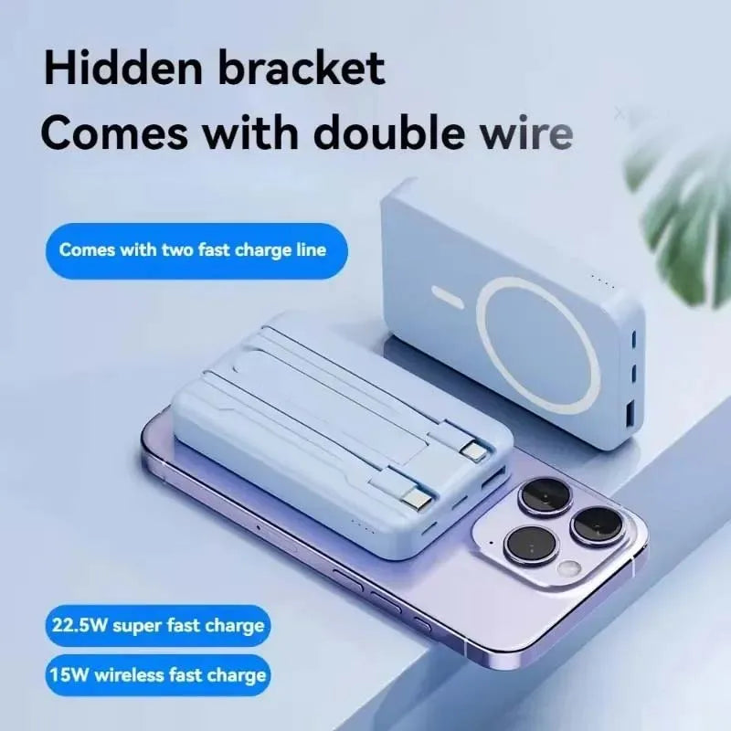 Lenovo Original Magnetic 50000mAh Powerbank External Battery Portable Charger Fast Charging For Apple iPhone Magsafes Power Bank Car Mobile World