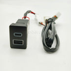 Fit For Toyota new car USB charger PD fast charger QC3.0 dual fast charger TYPE C adaptor button