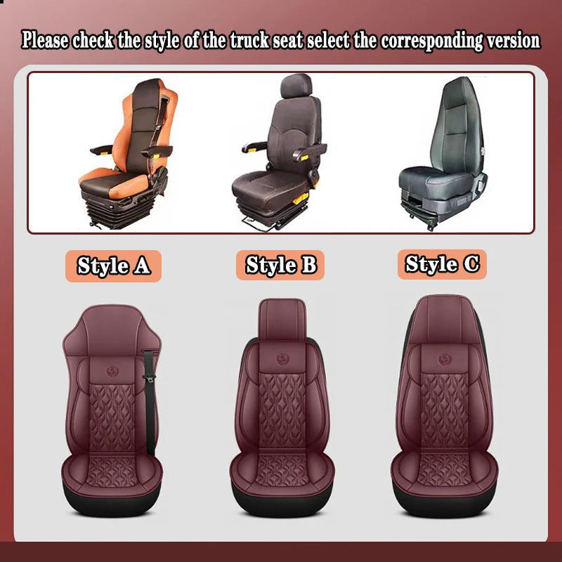 1 Piece Universal Truck Lorry Bus Big Auto Seat Cushion Cover Mat for HOWO Benz Renault DAF IVECO Hino JAC ISUZU SANY MAN SCANIA CM World