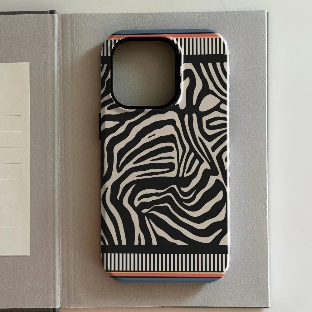 Luxury Clmj BUGR Abstract retro art Phone Case for iPhone 17 16e 16 15 14 13 12 11 XR XSMAX Air Pro Max Plus Double-layer Cover Car Mobile World