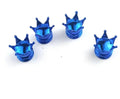 4Pcs Car Universal Crown Valve Caps Dustproof Waterproof Wheel Valve Cover Air Car Motorcycle Tyre Rim Cap Car Trim Valve Cap