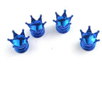 4Pcs Car Universal Crown Valve Caps Dustproof Waterproof Wheel Valve Cover Air Car Motorcycle Tyre Rim Cap Car Trim Valve Cap