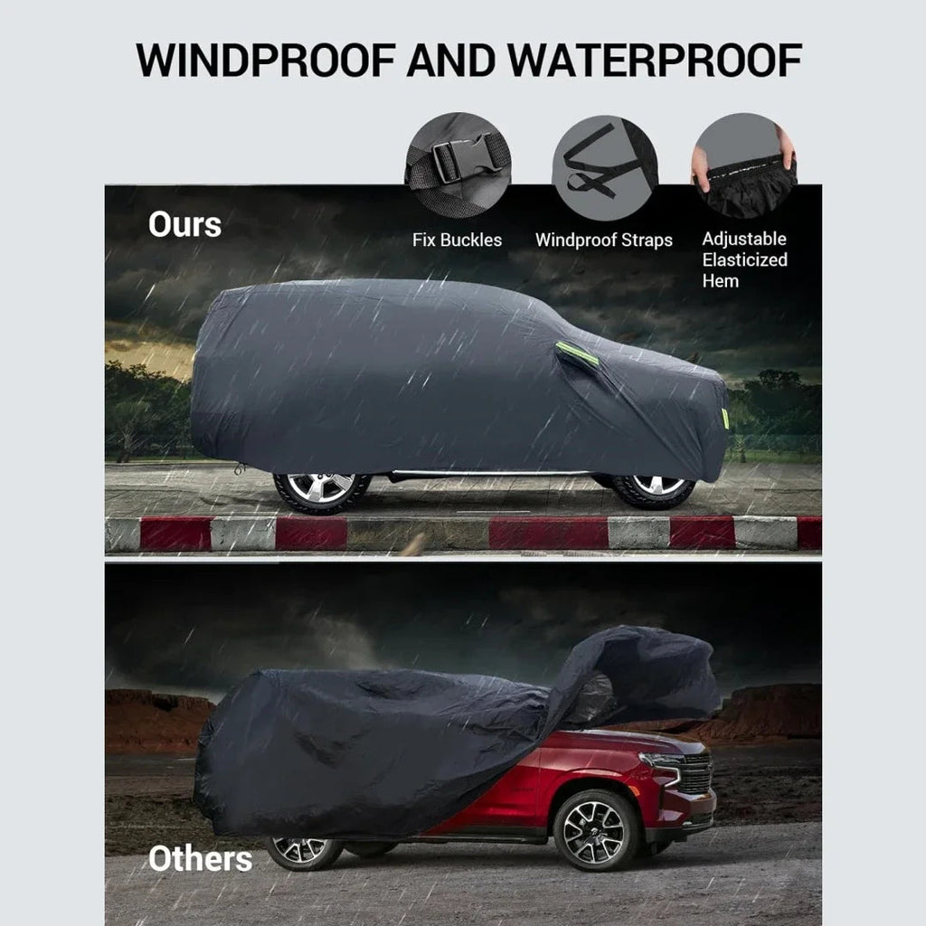 Outdoor Car Covers Custom Fit For Toyota Land Cruiser 2008-2025 Waterproof All Weather For Automobiles Rain Snow Sun Protector Car Mobile World