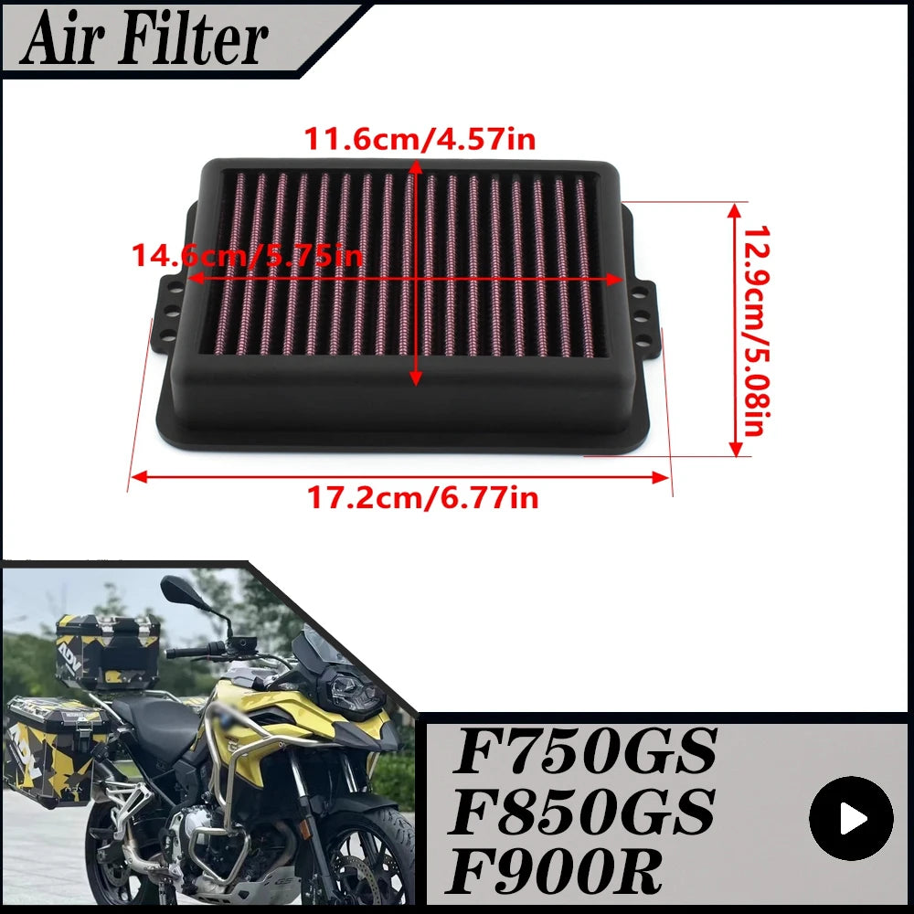 Motorcycle Washable Air Filter For BMW F750GS F850GS F900R F900XR Replaceable BM-8518 HFA7801 13728561572 Air Intake Filter CM World