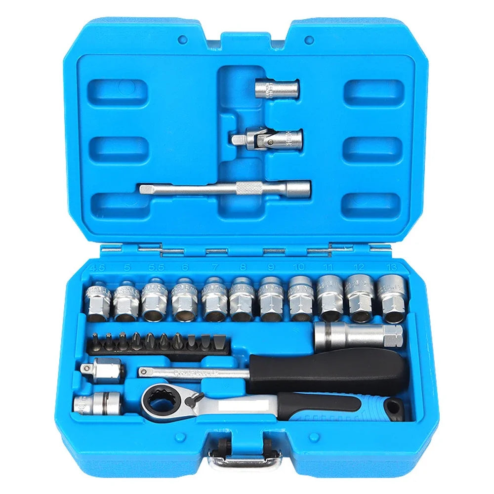 29PCS Core Ratchet Socket Wrench Kit Socket Set Car Repair Tool Ratchet Torque Wrench Combo Auto Repairing Tool Set Dropshipping