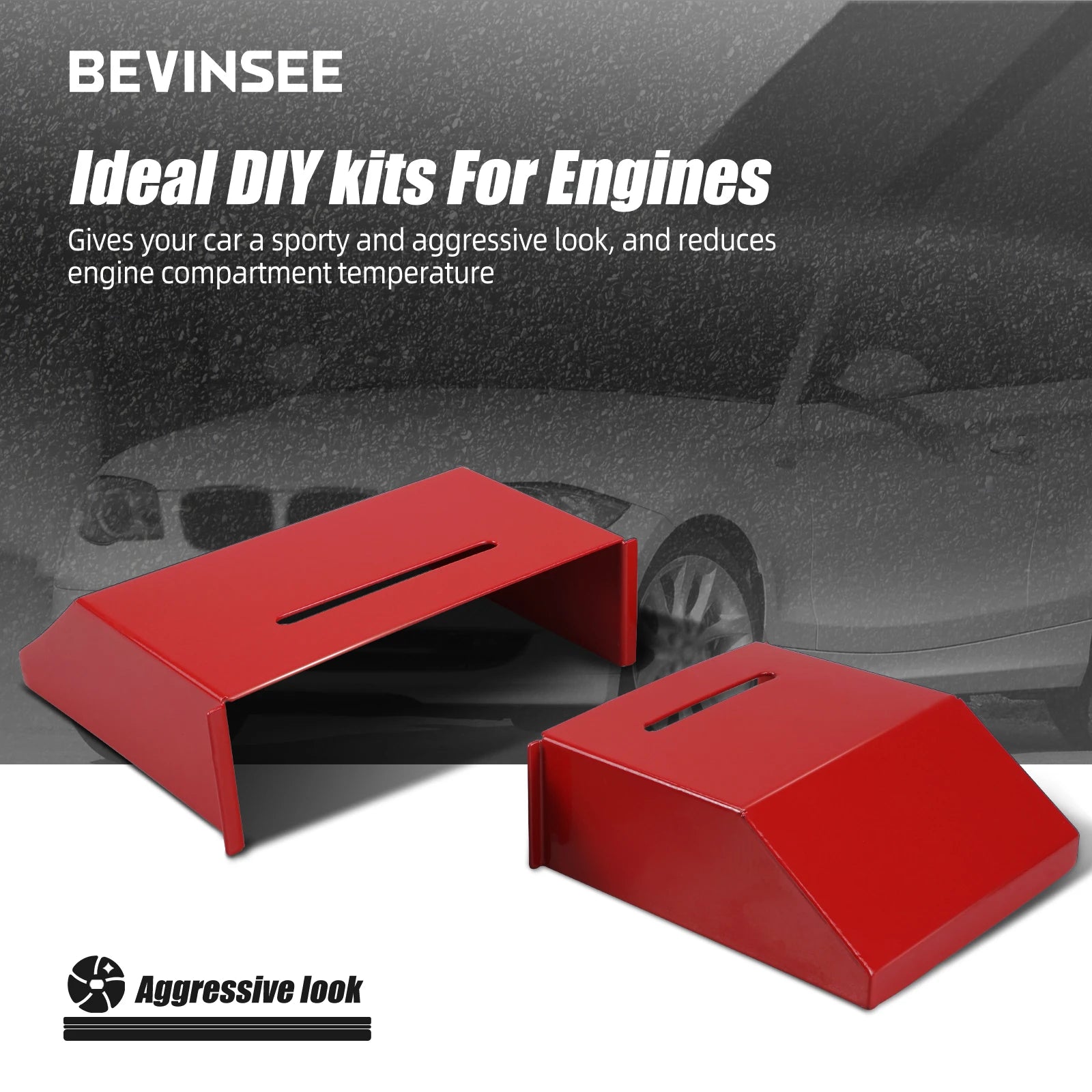 Aluminium Air Intake Scoops For BMW N43 N47 E81 E82 E87 E88 116i 116d 118i 118d 120i 120d 123d 2004-2012 4 Cylinders CM World