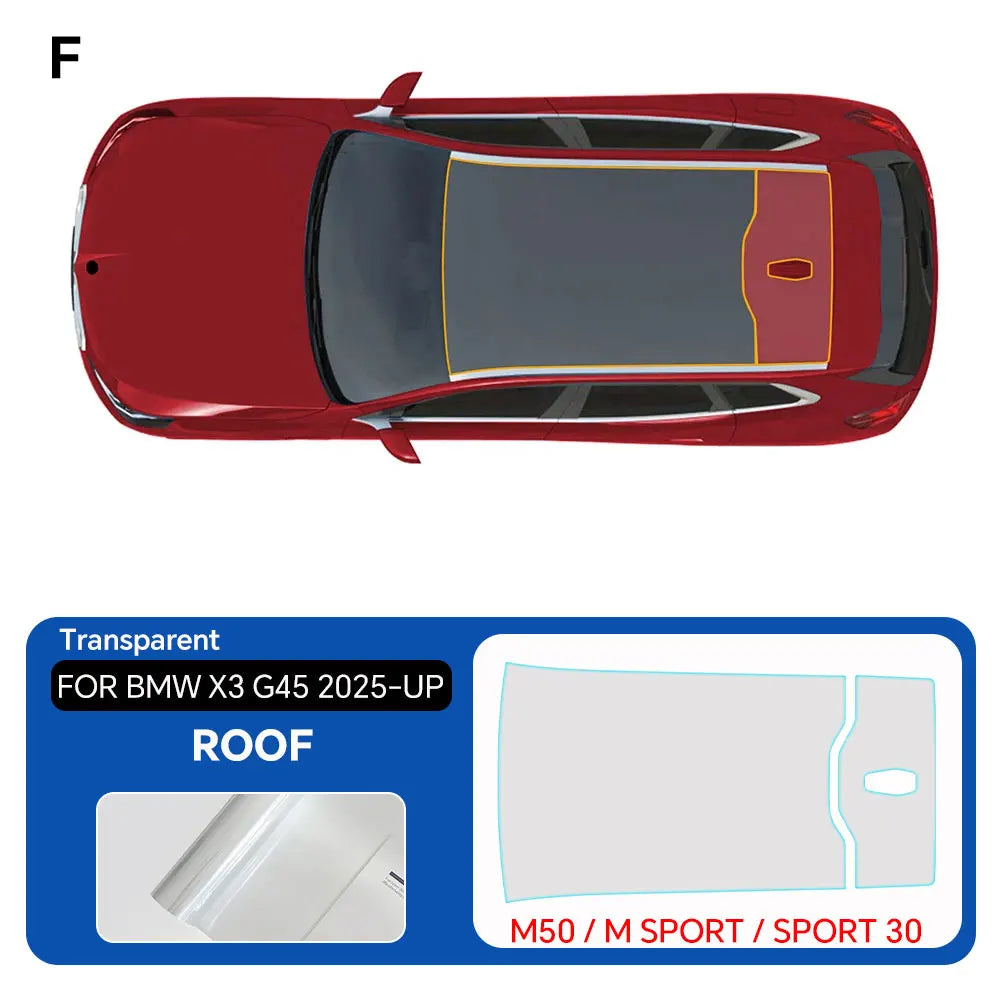 For BMW X3 G45 Sport 30 2025 Full Vehicle Clear Bra PPF Paint Protection Film 9Mil TPU Transparent Anti Scratch Car Wrap Film Car Mobile World