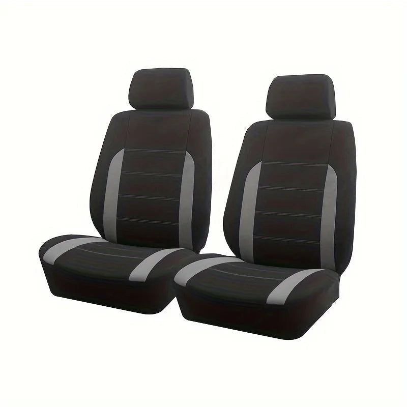 AUTO PLUS Sports Universal Polyester Car Seat Cover Set Fit Most Car Plain Fabric Bicolor Stylish Car Accessories Seat Protector CM World