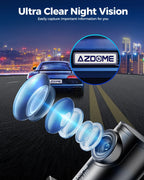 AZDOME M300S 4K Dash Cam Front and Rear, 5.8G WiFi GPS Dash Camera for Cars, Free 64GB SD Card, Voice Control, WDR Night Vision Car Mobile World