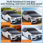 Car Cover Windshield Snow Cover Thickened Oxford Cloth Extended Hood Cover Winter Frostproof Summer UV-Protective Cover