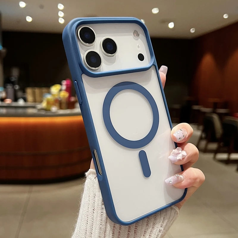 New 17 pro max Clear Magnetic Phone Case for iPhone 17 Air 17 pro max Magsafe Candy Color Transparent Protector Back Cover Car Mobile World
