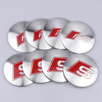 4pcs Set of Wheel Center Caps Stickers Car Hub Covers for Audi S RS A3 A4 B8 A6 A5 Q5 A7 - Multiple Sizes 56/60/63/65/68mm CM World