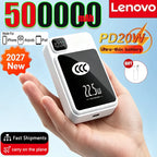Lenovo 500000mAh Wireless Power Bank Portable Magnetic Fast Charger For Magsafe Auxiliary Battery For Xiaomi Huawei iphone