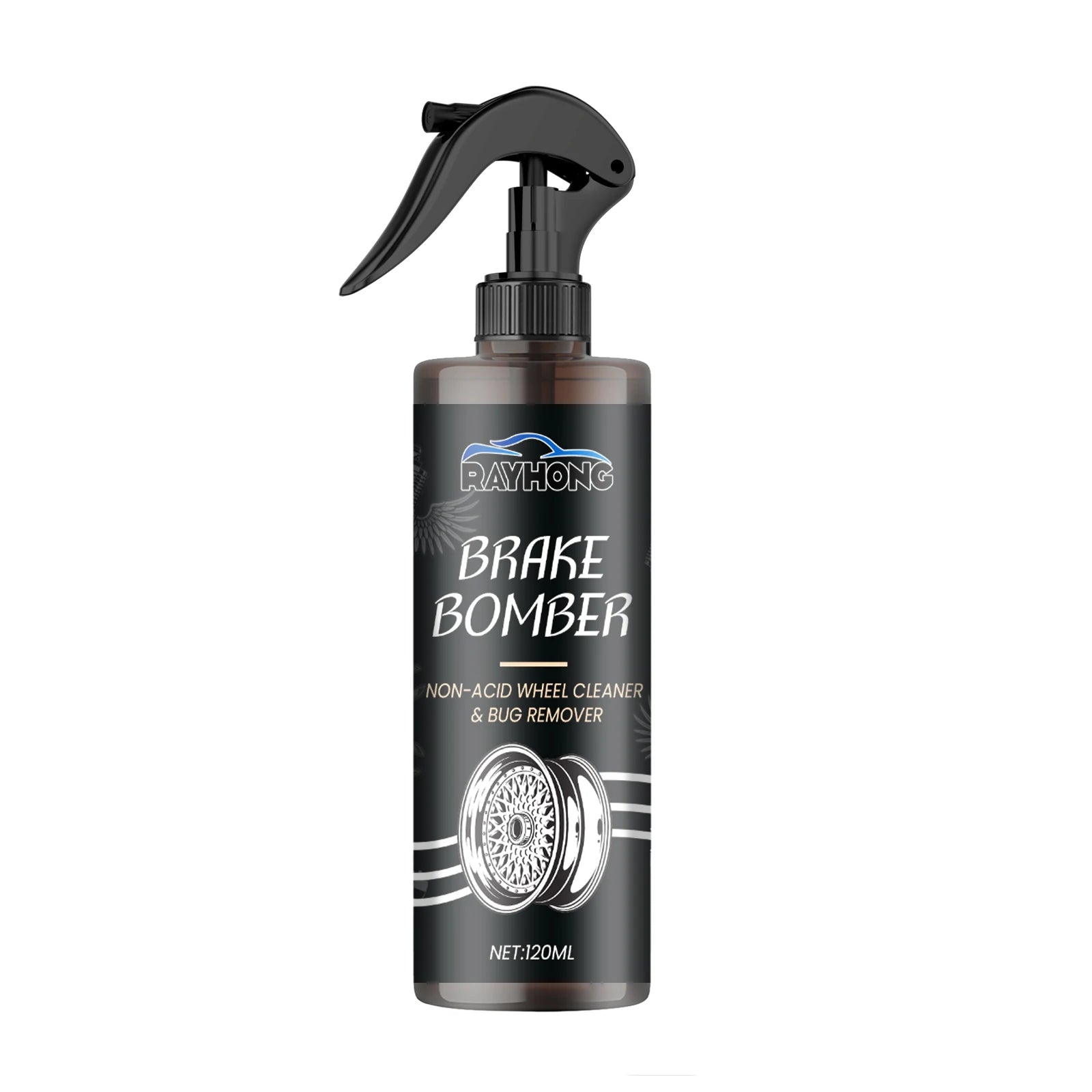 Car Wheel Cleaner Alloy Rim Cleaner Spray Remove Brake Dust Rust & Stains No Scratch Formula Polish Protect for All Wheels 120ml CM World