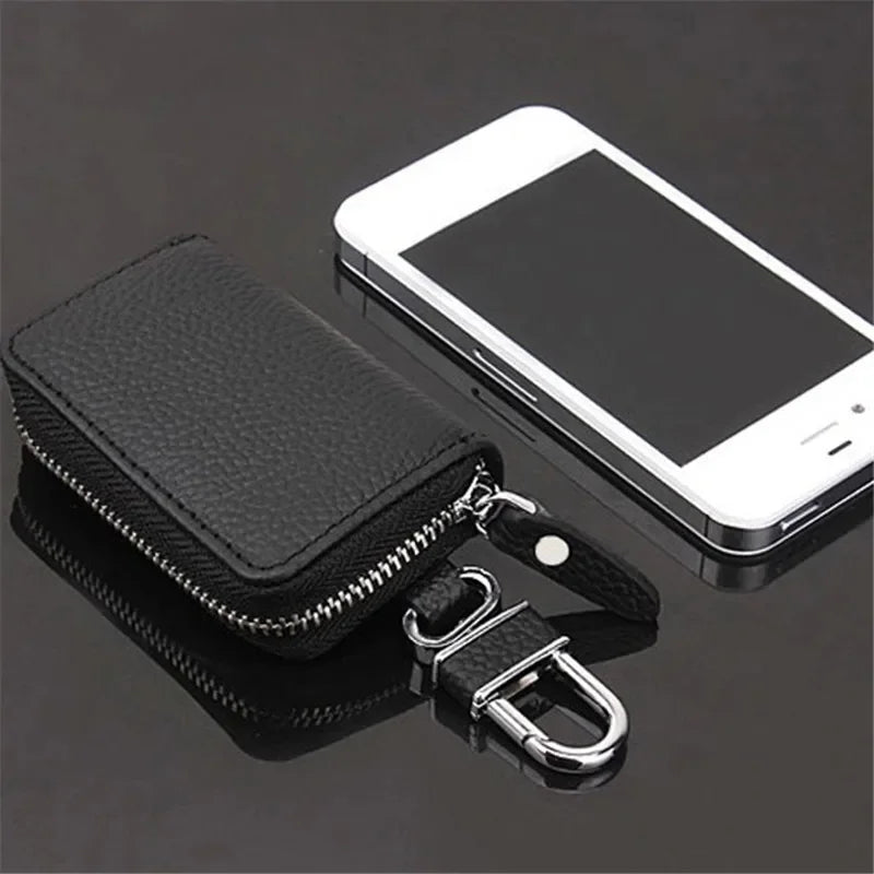 Pu Leather Car Key Wallets Men Key Holder Housekeeper Keys Organizer Women Keychain Covers Zipper Key Case Bag Pouch Purse