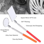 Clear Extendible Inspection Rotatable Mirror Square Stainless Steel Retractable Mirror Round Angle Telescopic Mirror Automotive CM World