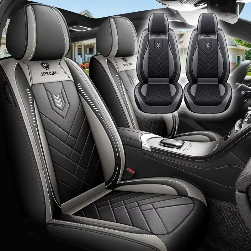 1pcs All inclusive seat cover full leather car seat cushion Driver's seat cover or passenger seat cover all season universal pad Car Mobile World