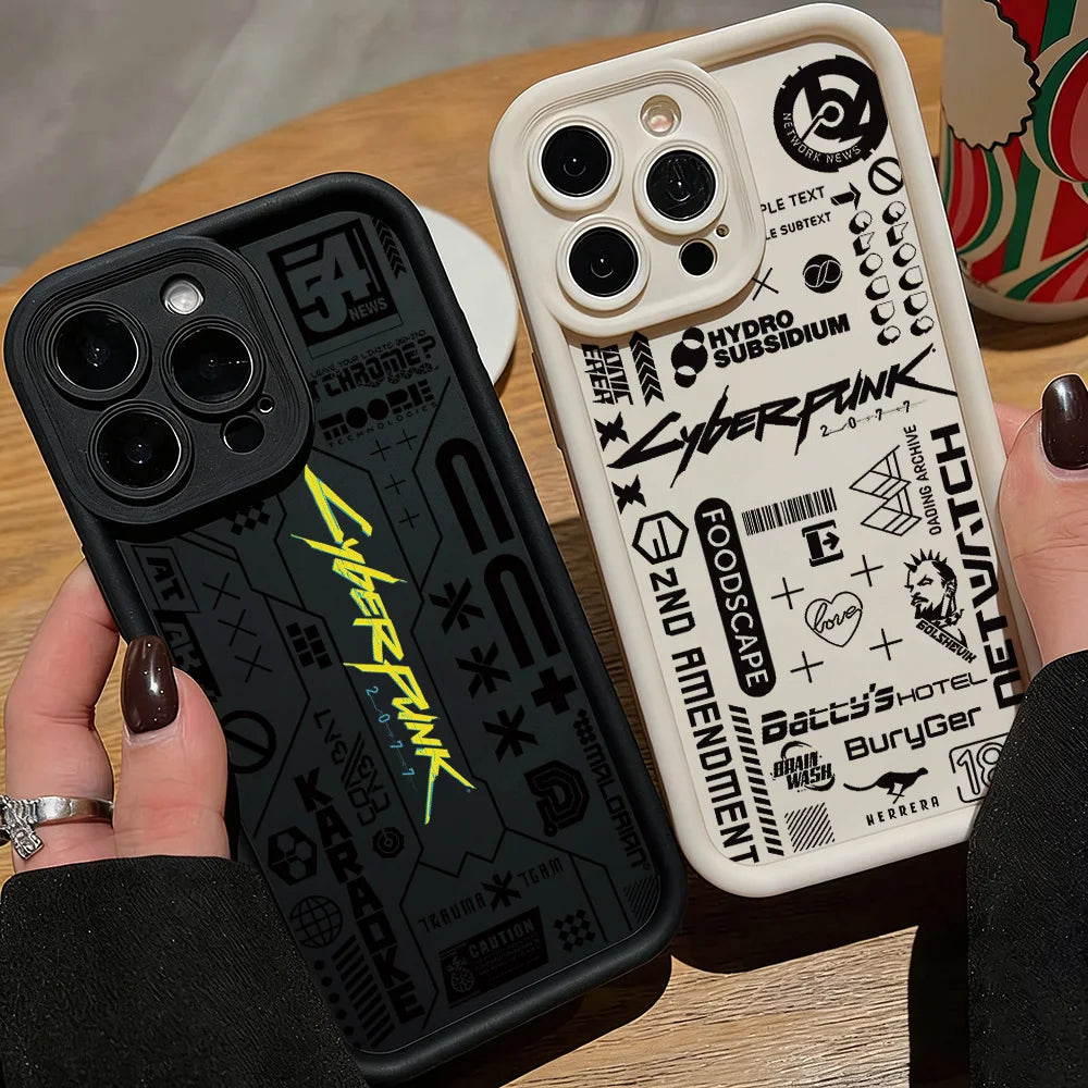 Anime C-Cyberpunks Cool Phone Case For IPhone 17 16e 16 15 14 13 12 11 Air Pro Max Mini XR XS Plus Soft TPU Back Cover