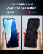 ESR for iPhone 18/17/16/15/14/13/Air Series Tempered Glass Screen Protector HD Clear/Privacy 3PCS Military Grade Screen Firm