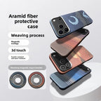 Ultra Slim Real Aramid Kevlar Carbon Fiber Business Case For IPhone 17 Air Pro Max Magnetic Charging Shockproof Protective Cover Car Mobile World