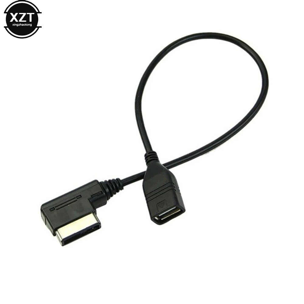 Car USB Data Cable AUX Audio Adapter MDI MMI AMI to USB Female Connector for Audi VW Universal USB Audio Cable