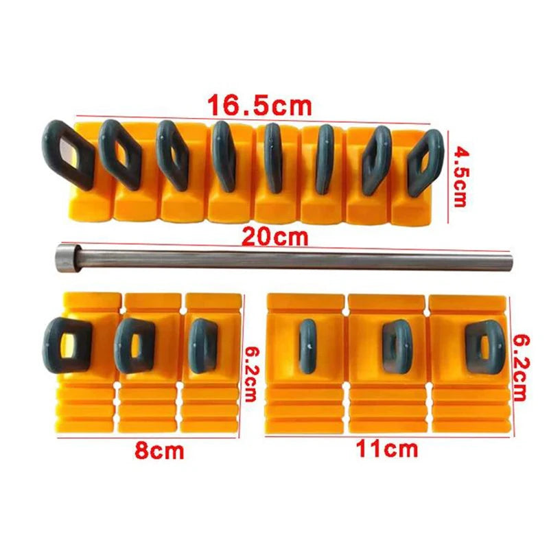 New Paintless Glue Puller Tabs Dent Car Repair Tool Vehicle Dent Removal Repairing Tool Set Orange Dent Puller Kit CM World