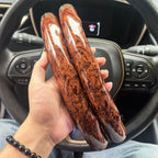2PCS Universal Round Car Steering Wheel Cover Winter Fur Warm Carbon Fiber Leather Anti-slip Protective Case luxury Accessories CM World