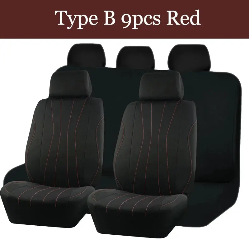 AUTOKING 4pcs/9pcs  Universal Polyester Car Seat Cover Set Car Accessories Interior Fit For Most Car, Truck, SUV, or Van CM World