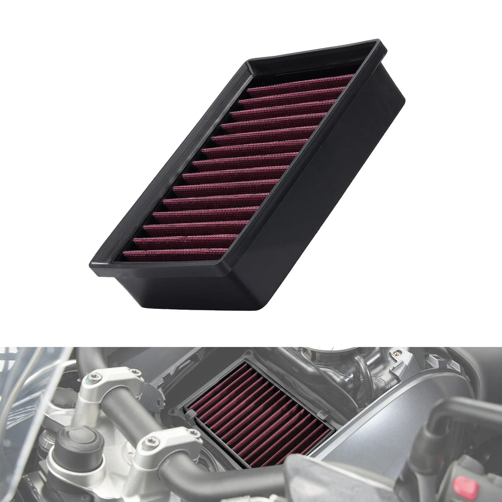 NICECNC High Flow Air Filter For BMW R1250GS /Adventure R1250 R/RS/RT 2018-2024 R1200GS LC GSA R1200 R/RS/RT/ LC 2013-2018 CM World