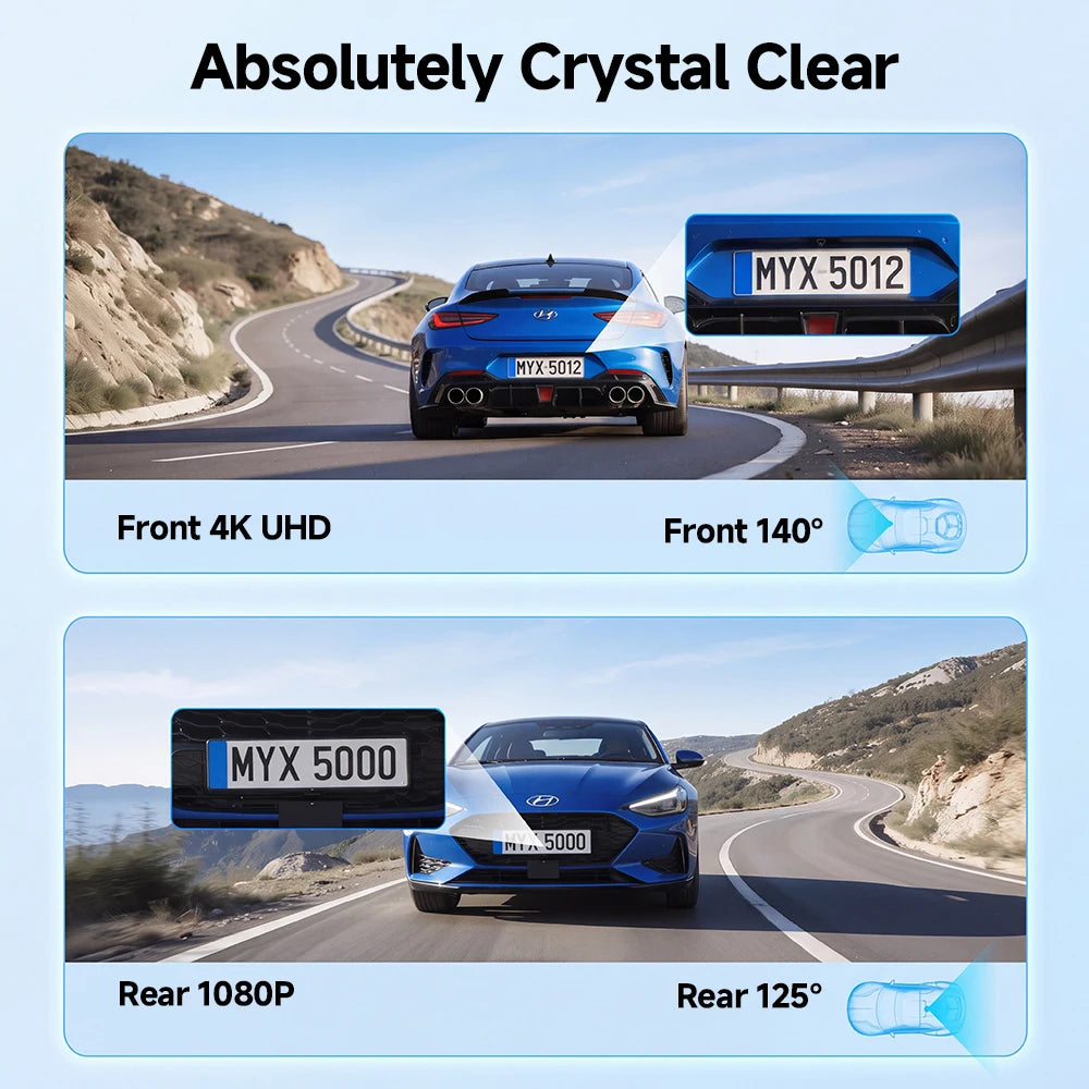DDPAI N5 Dual Dash Cam 4K Front and Rear Dash Camera Car DVR NightVIS ADAS GPS Dashcam Vehicle AUTO Video Recorder
