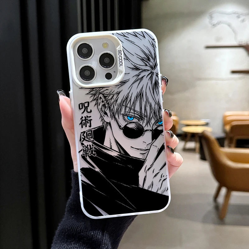 Phone Case for JUJUTSU KAISEN SATORU GOJO SUKUNA iPhone 12 17 Air Pro Max 16 15 11 14 13 Pro Max XS X XR Plus 8 7 SE 2020 Cover Car Mobile World