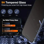 Matte Privacy Screen Protector For iPhone 17 Pro Max Air 14 15 13 11 12 16 Pro Max 16E XR Dust Free Installation Anti-Spy Glass